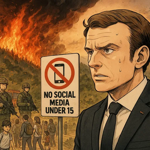 France Faces Unprecedented Wildfire Crisis and Social Media Regulation