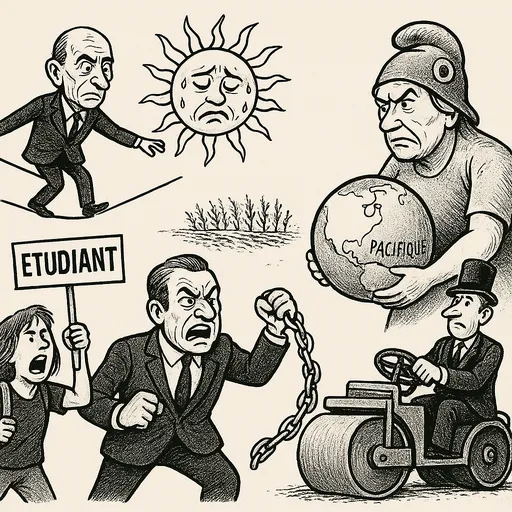 France Faces Political, Environmental, and Geopolitical Challenges